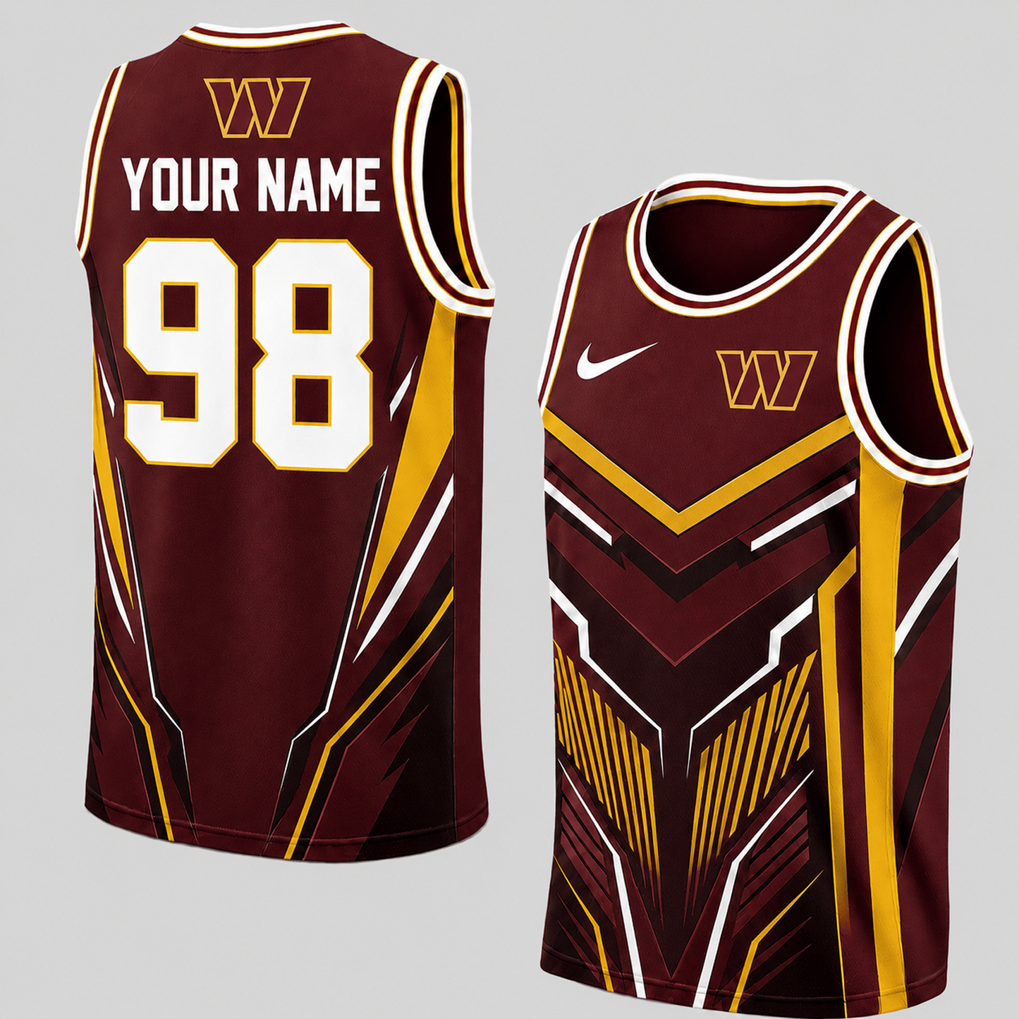 Premium NFL x WAS Personalized Football Fan Tank Top Custom Name Number Sport Shirt 220626