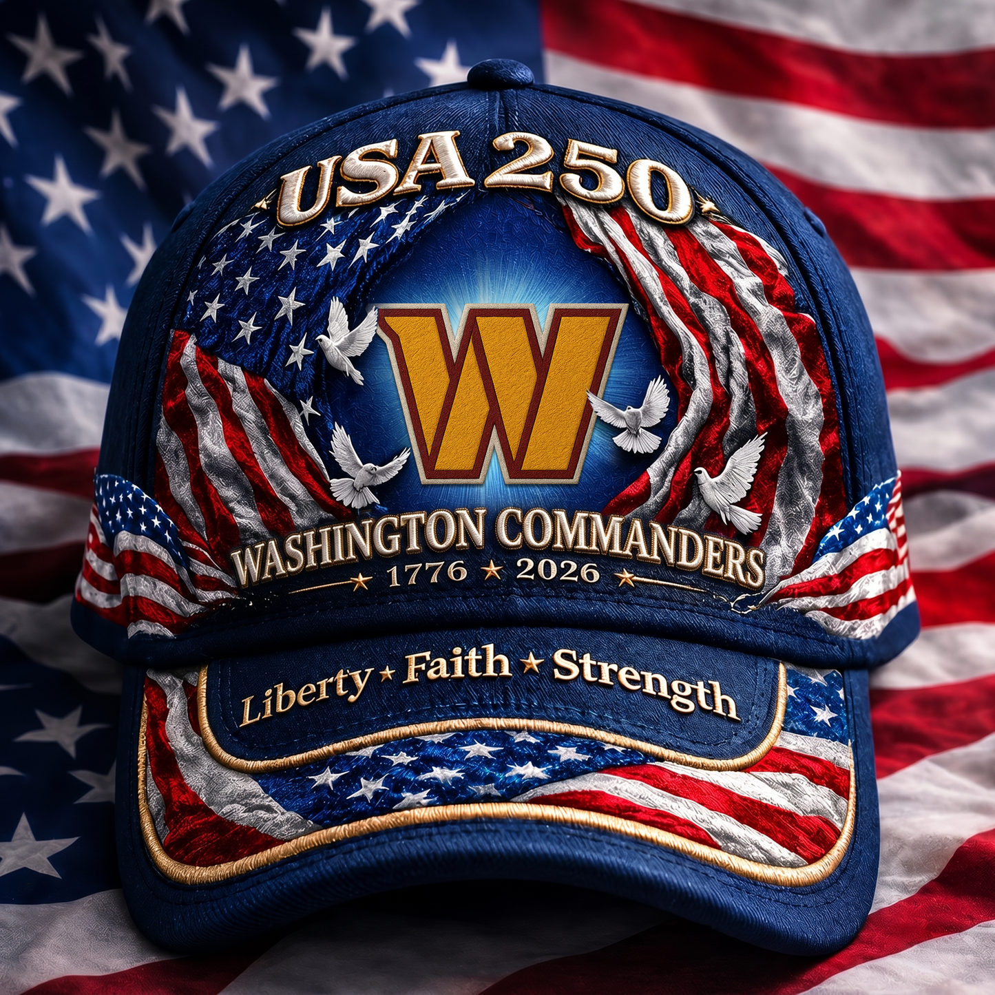 Premium NFL x WC 250 Years  Anniversary Of Freedom  Cap 220626