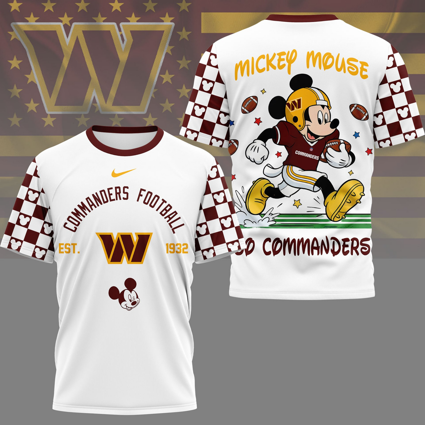 Premium NFL  x WC  Mouse Football 3D Shirt NDT VHM