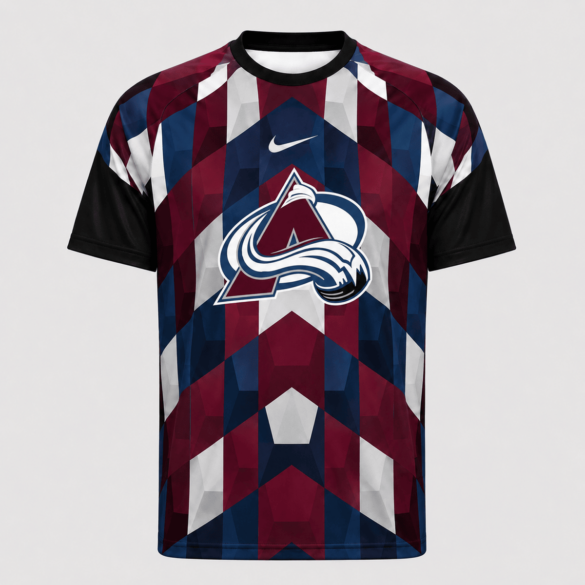 Premium NHL x COL Vintage Diamond Grid Hockey T-Shirt