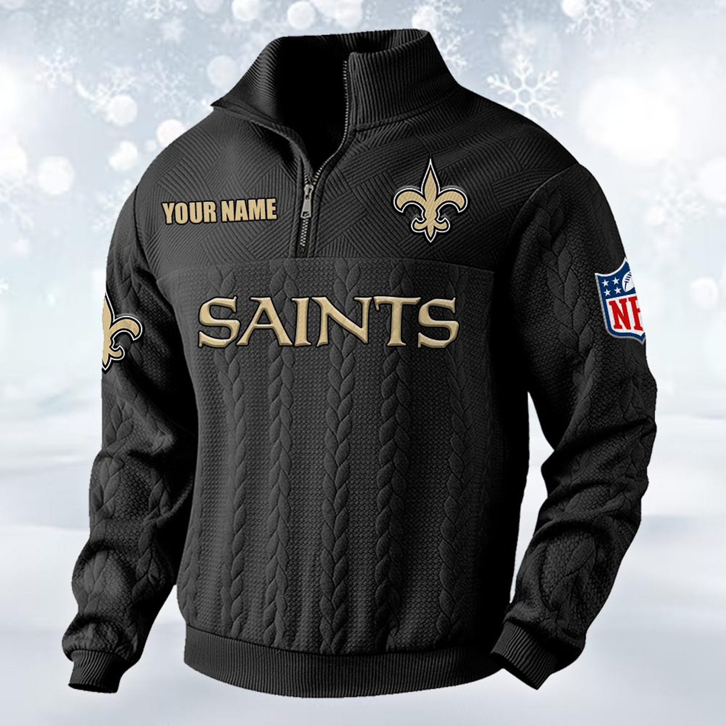 Premium NO x NFL Cable Knit Quarter-Zip DATND TANTD