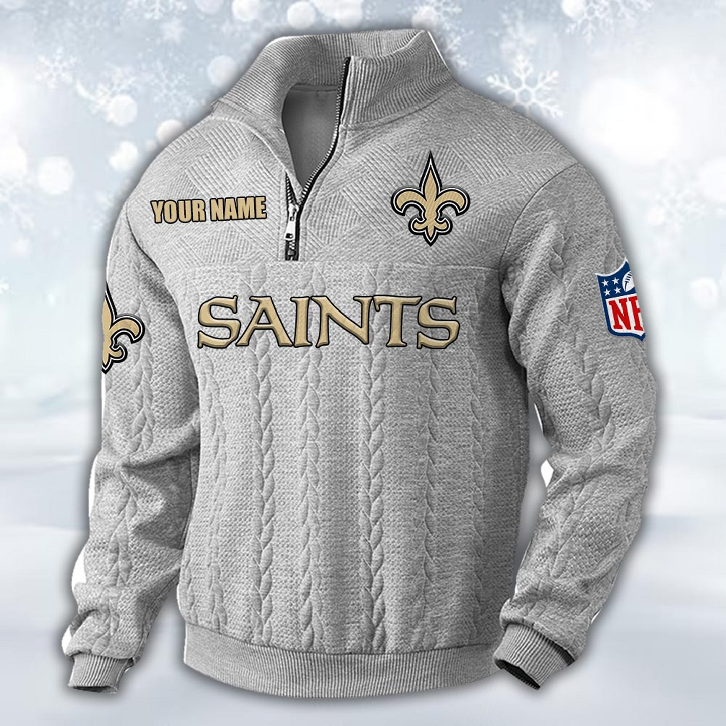Premium NO x NFL Cable Knit Quarter-Zip DATND TANTD