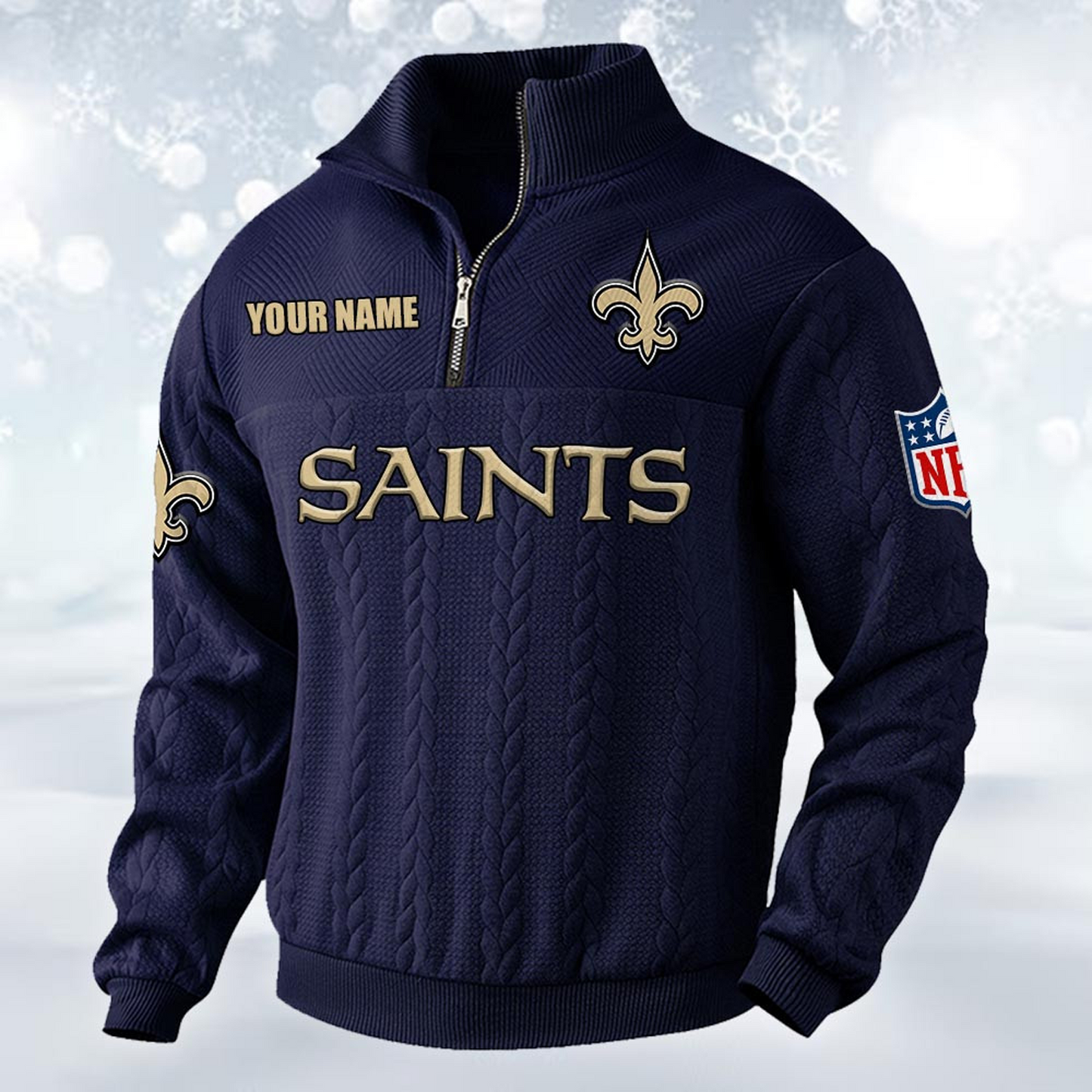 Premium NO x NFL Cable Knit Quarter-Zip DATND TANTD