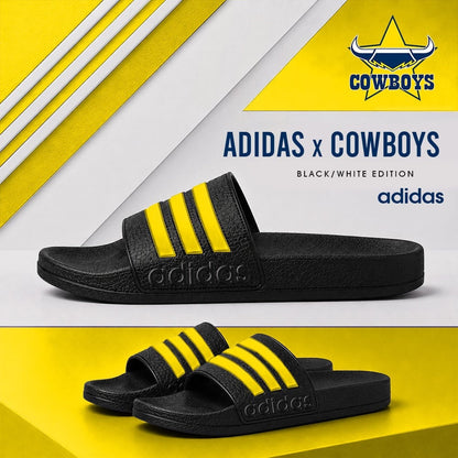 Premium NRL x NQC Adidas Slide Slippers Custom Gifts For Fan - Limited Edition NDT NHM 030626