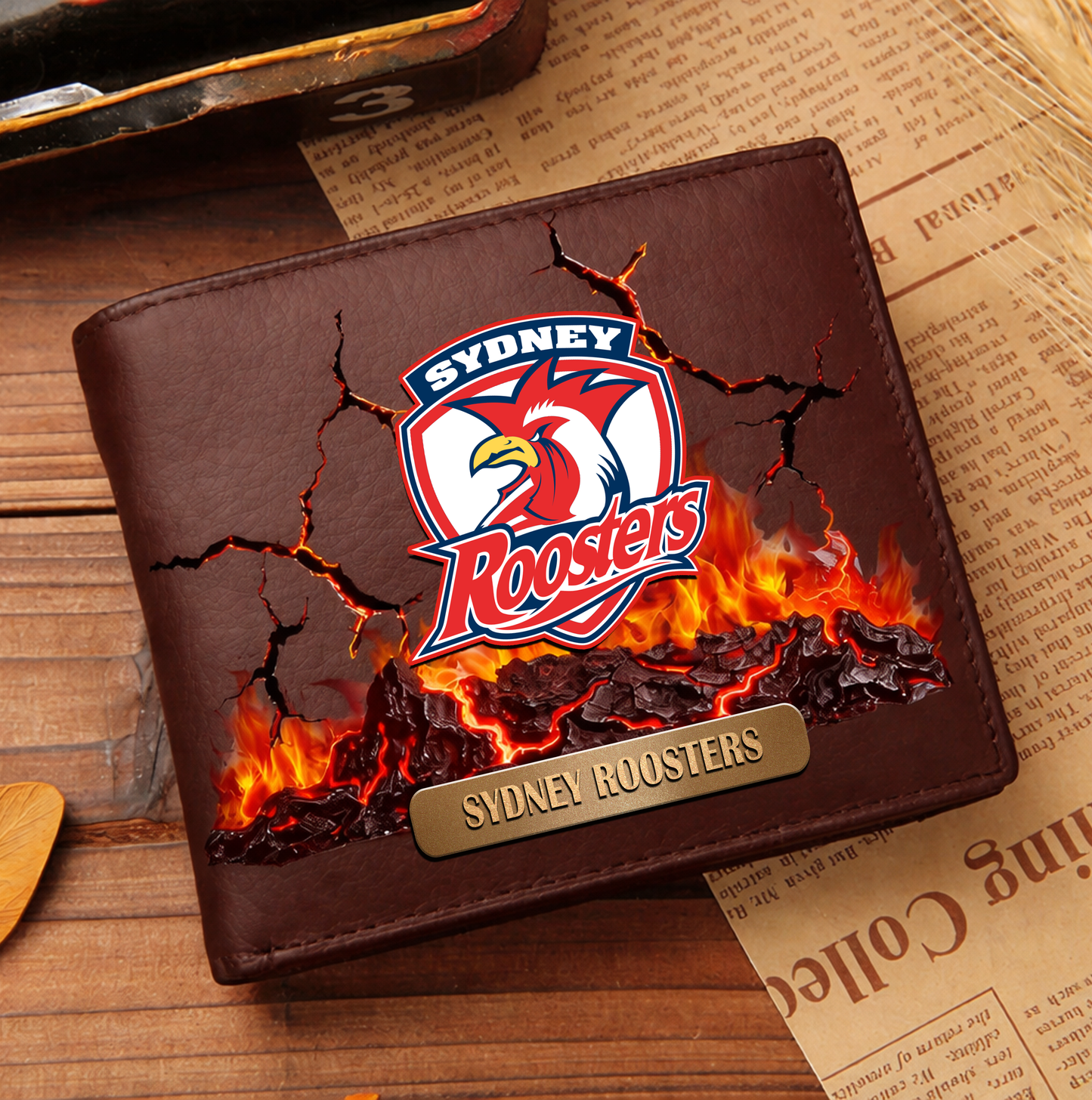 Premium NRL x SR 3D Ember Embossed Lucky Wallet NDT VHM