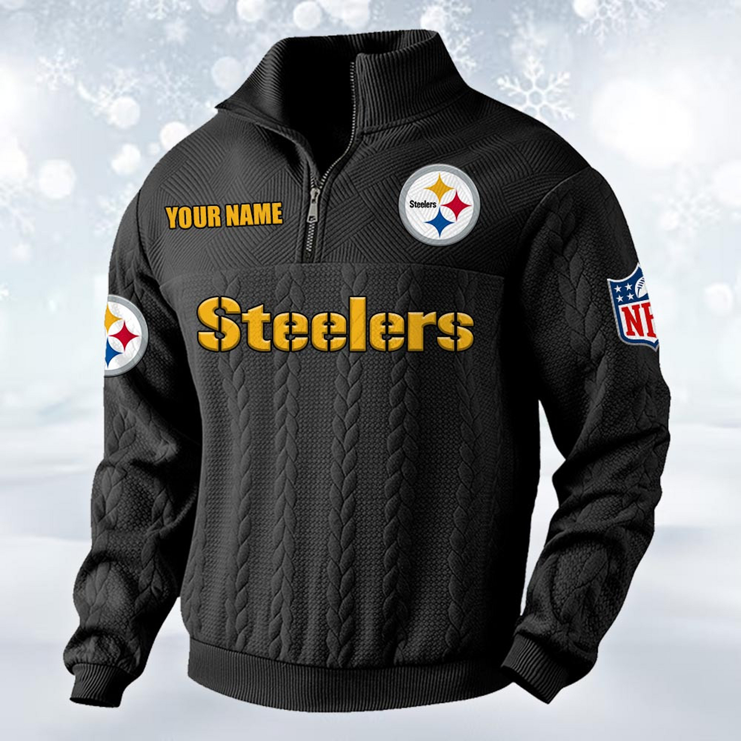 Premium PIT x NFL Cable Knit Quarter-Zip DATND TANTD