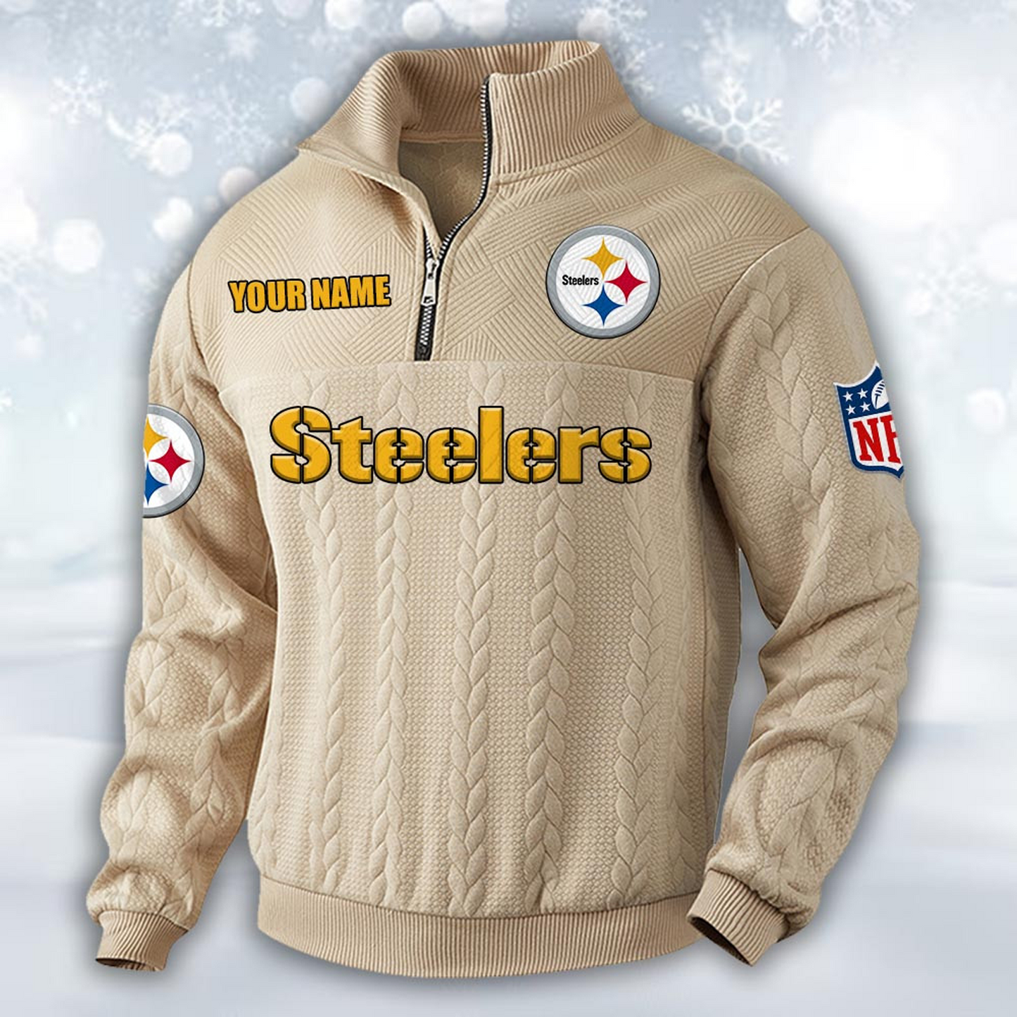 Premium PIT x NFL Cable Knit Quarter-Zip DATND TANTD