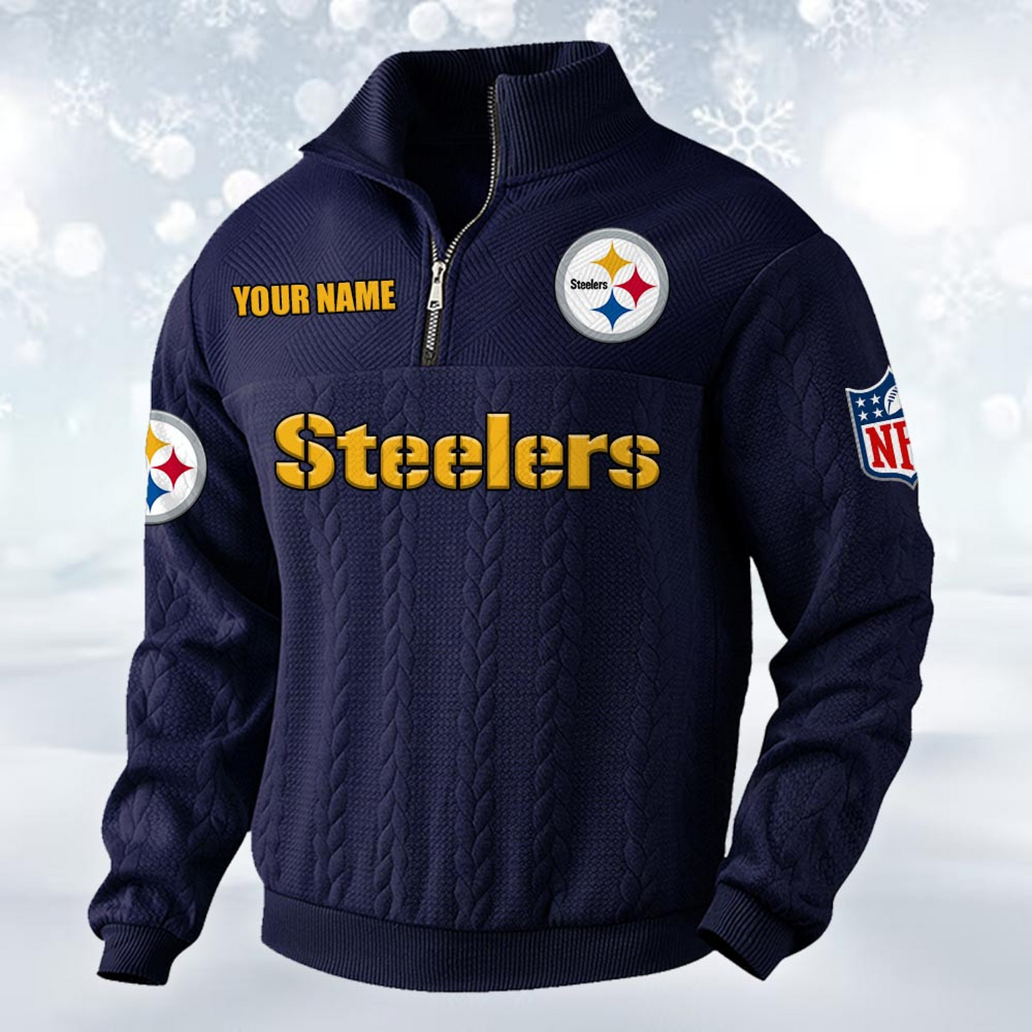 Premium PIT x NFL Cable Knit Quarter-Zip DATND TANTD