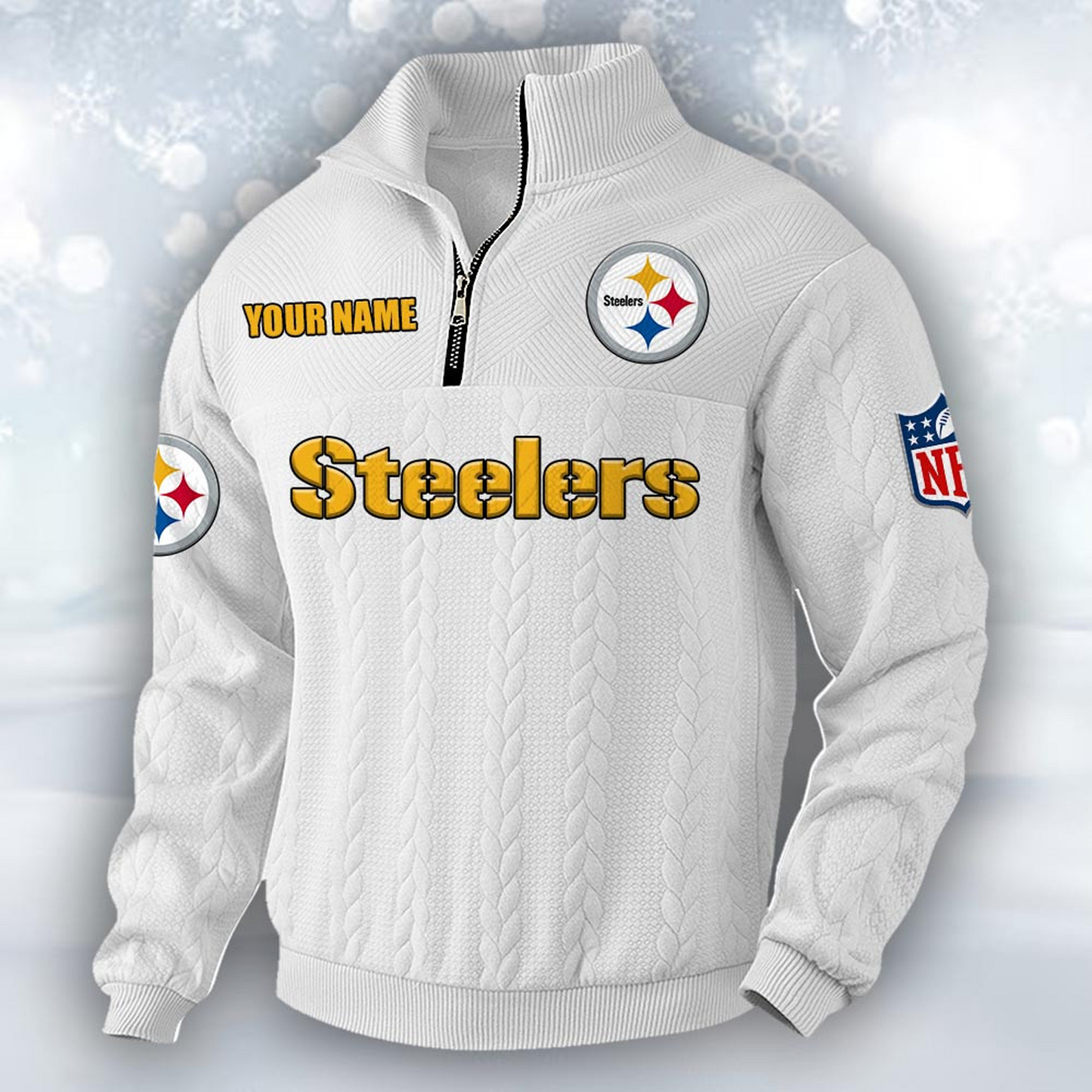 Premium PIT x NFL Cable Knit Quarter-Zip DATND TANTD