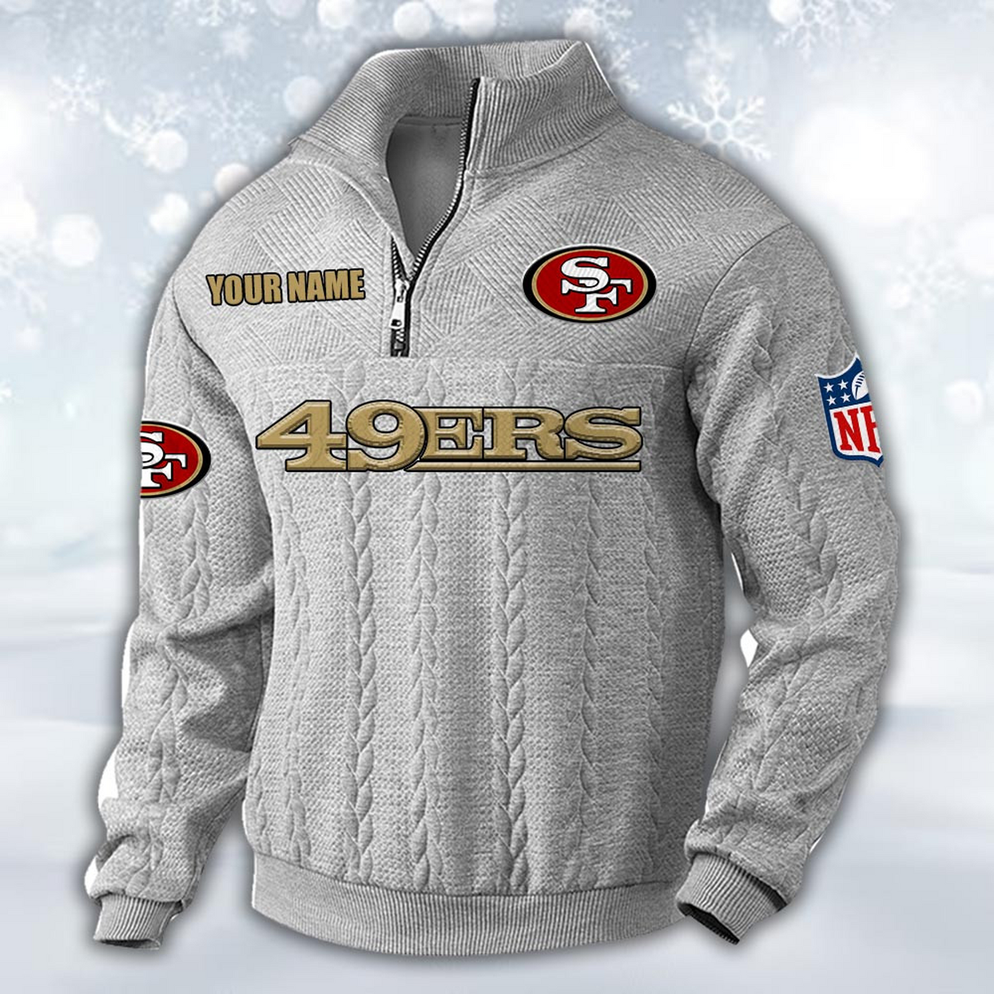 Premium SF x NFL Cable Knit Quarter-Zip DATND TANTD