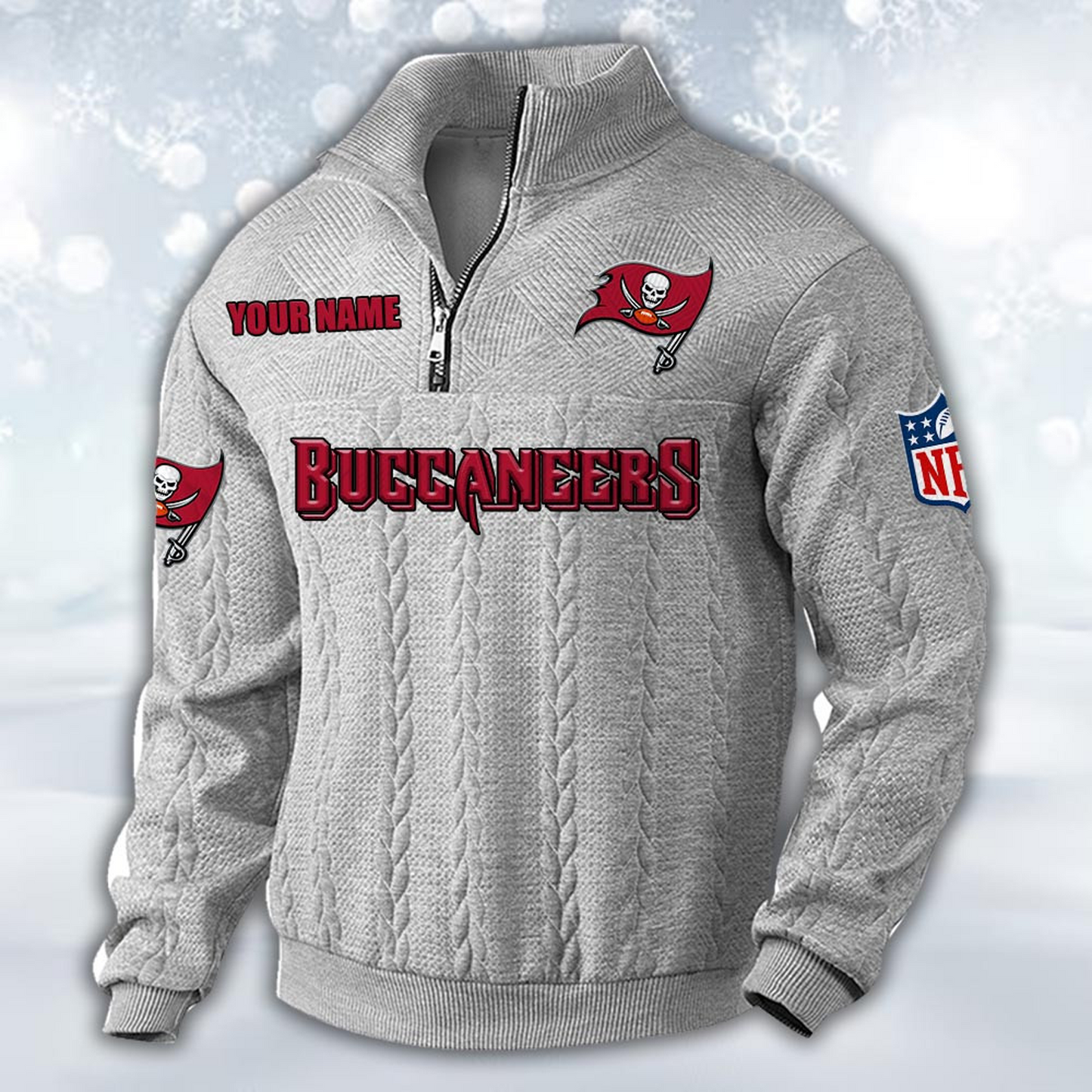 Premium TB x NFL Cable Knit Quarter-Zip DATND TANTD