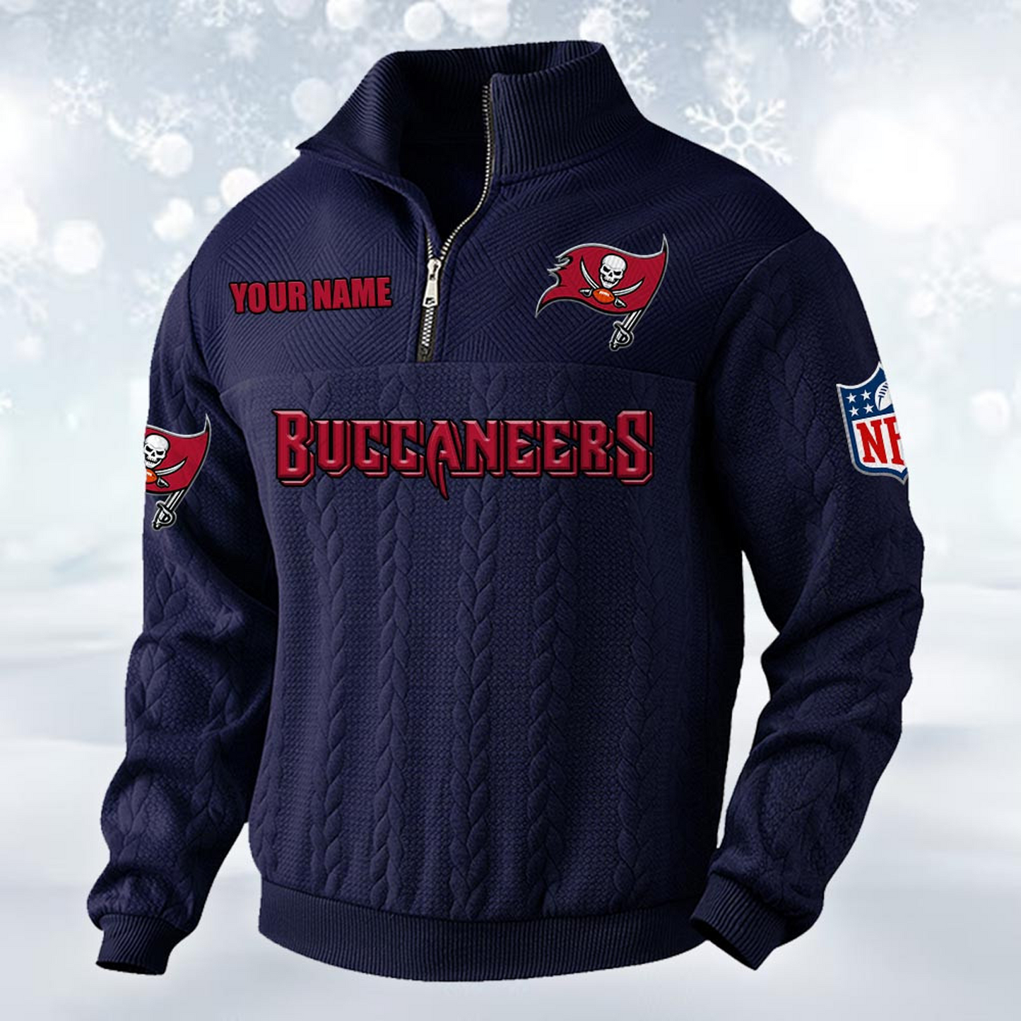 Premium TB x NFL Cable Knit Quarter-Zip DATND TANTD