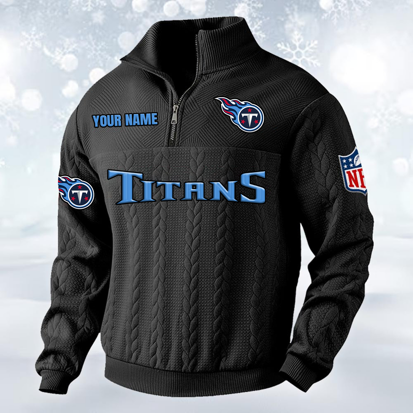 Premium TEN x NFL Cable Knit Quarter-Zip DATND TANTD