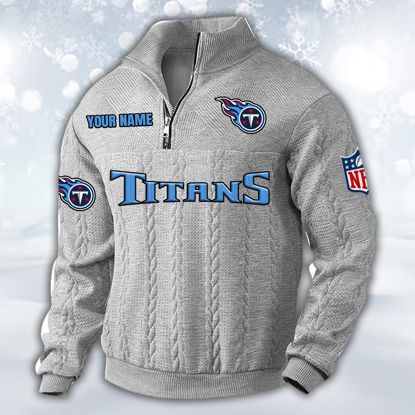 Premium TEN x NFL Cable Knit Quarter-Zip DATND TANTD
