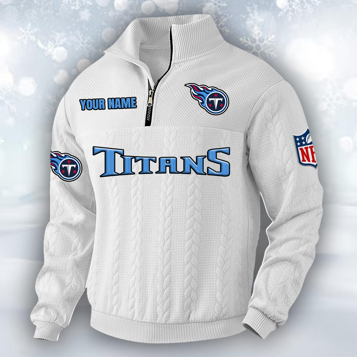 Premium TEN x NFL Cable Knit Quarter-Zip DATND TANTD