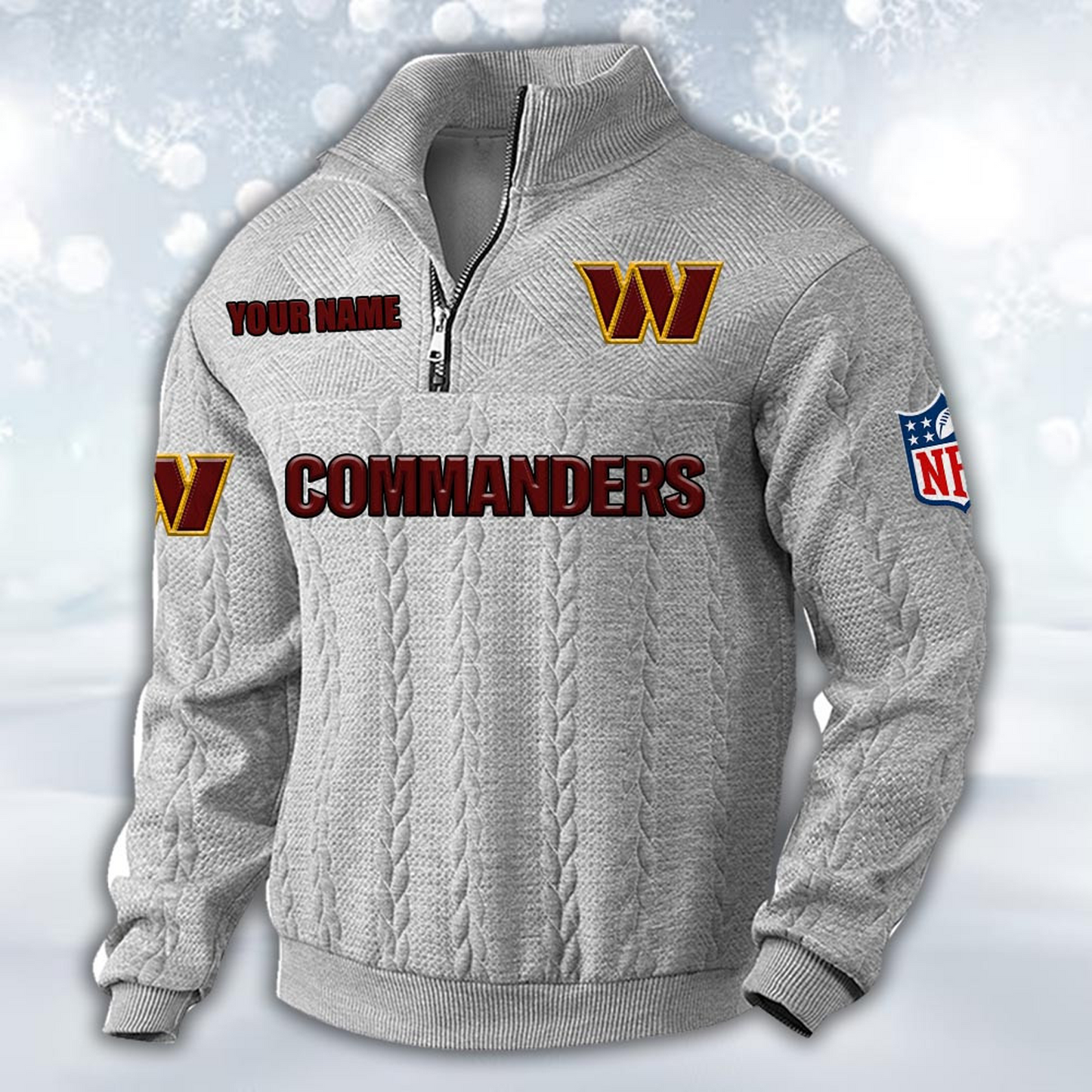 Premium WAS x NFL Cable Knit Quarter-Zip DATND TANTD