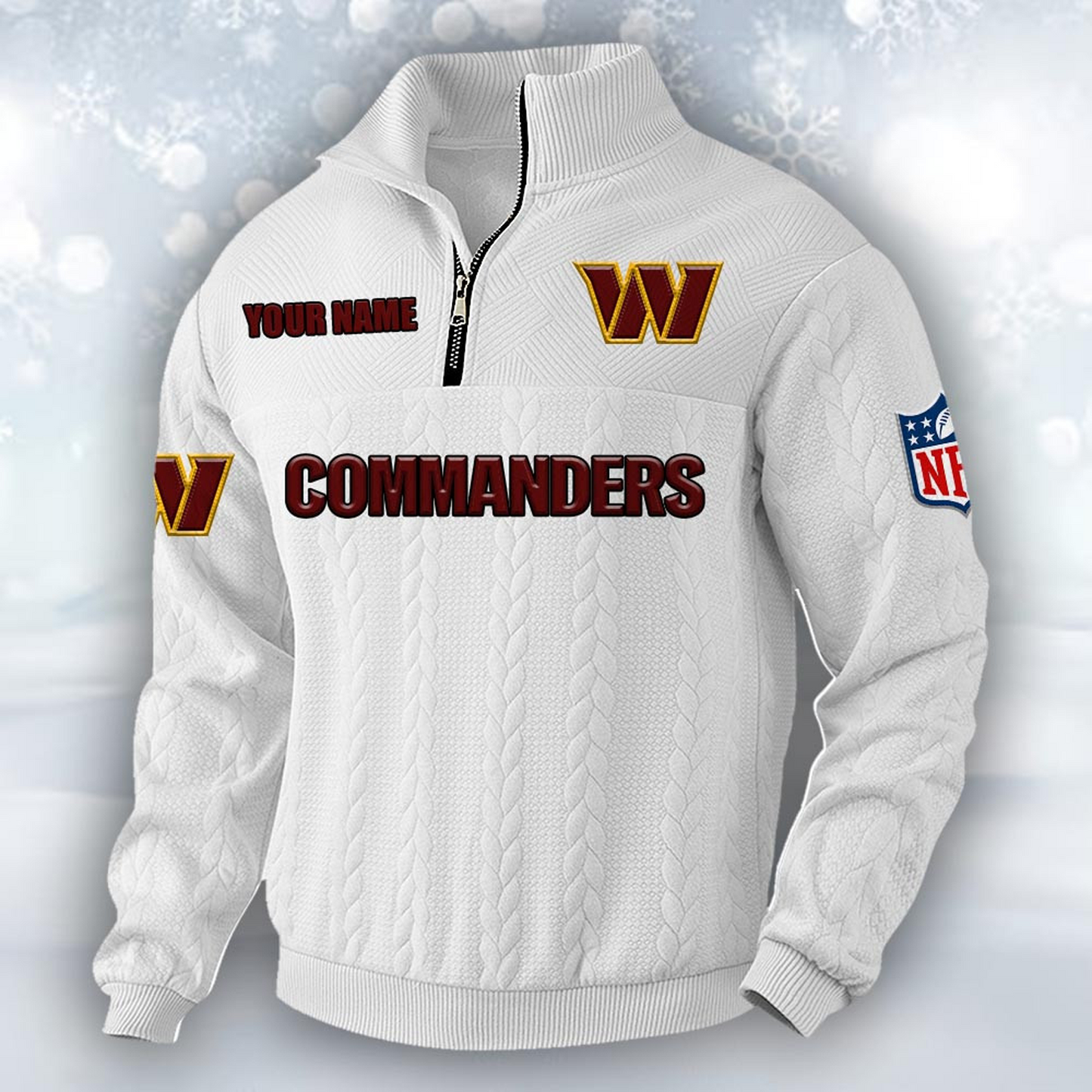 Premium WAS x NFL Cable Knit Quarter-Zip DATND TANTD