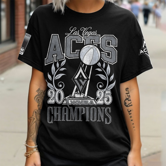 Premium WNBA LVA Champions 2025 T-shirt V5 NMD TTV