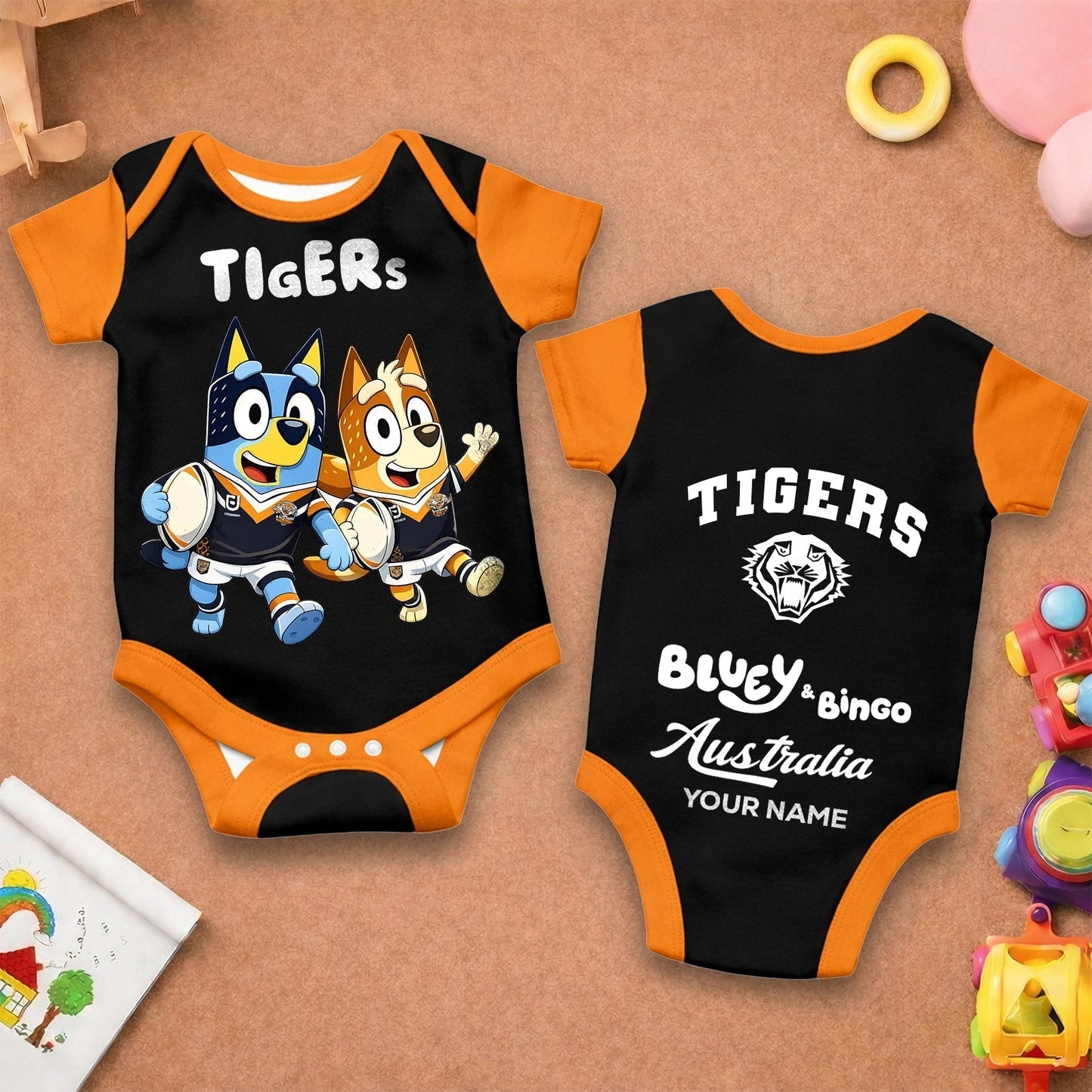 Premium x WT New Baby Romper Custom Name For Kids NDT LVH