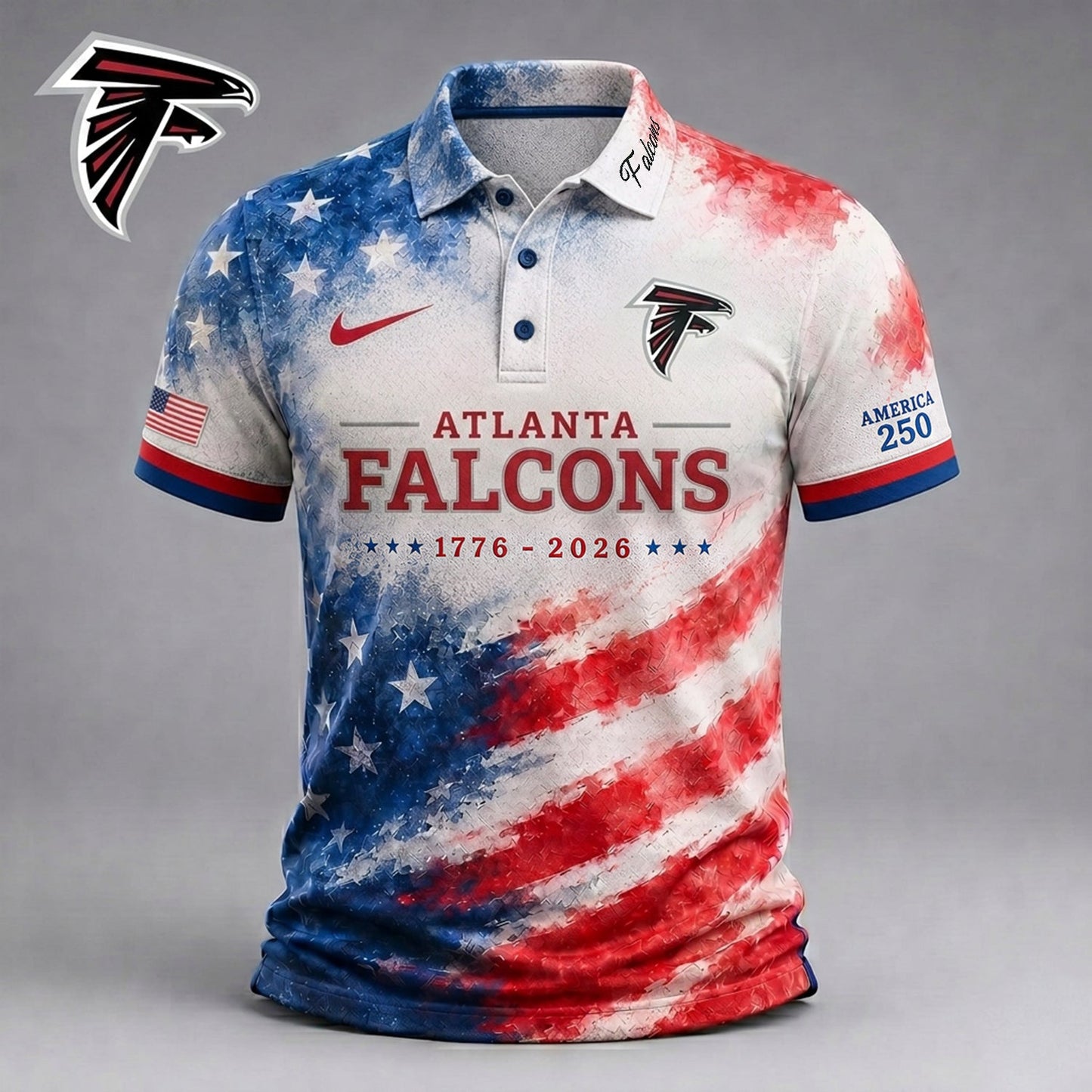 Premium NFL x ATL 250 Years Of Freedom Polo Shirt NDT NHM 150626