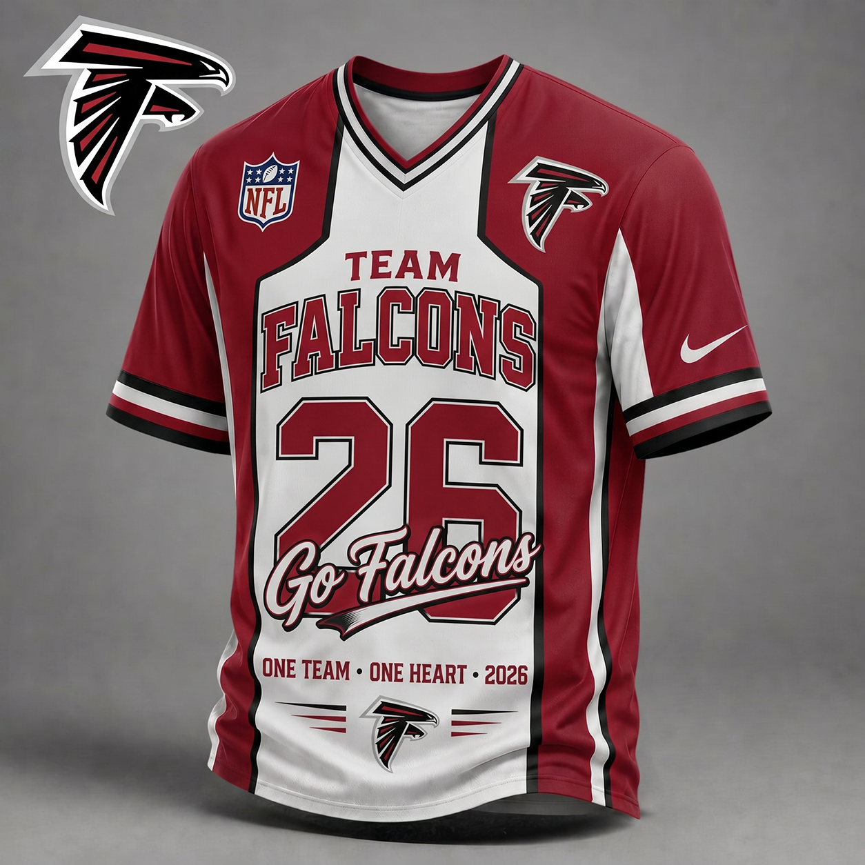 Premium NFL x FAL Team Pride V-Neck Shirt limited editions NDT LVH 010626