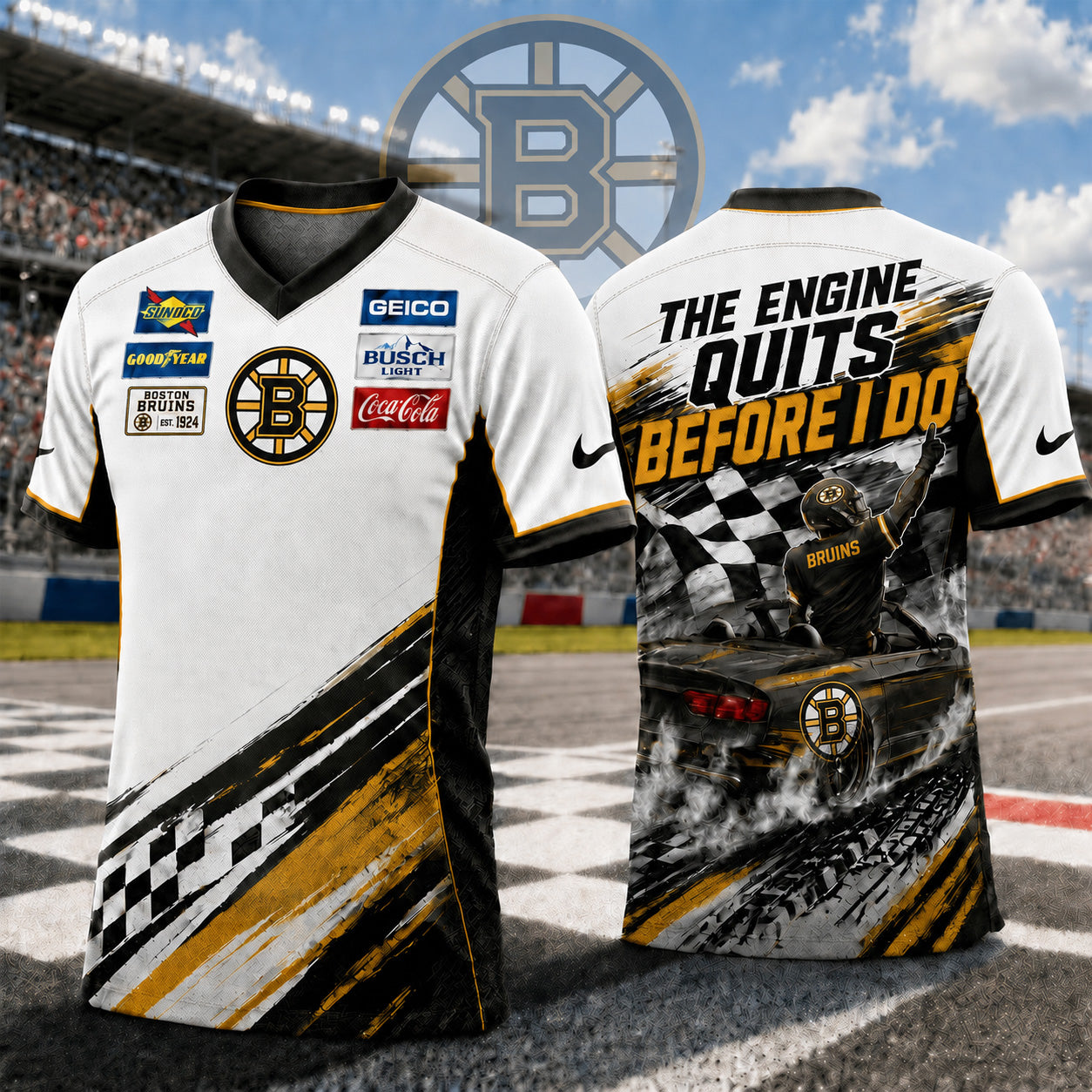Premium NHL X BB Speedway NASCAR Fan Jersey Shirt NDT NTN 180526