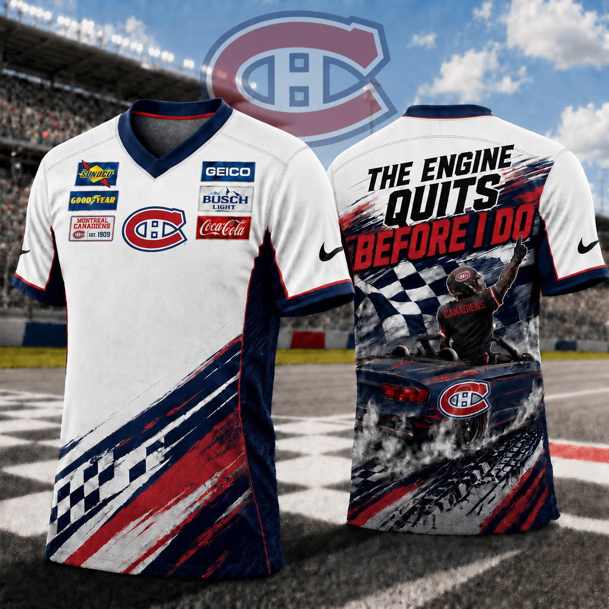 Premium NHL X MC Speedway NASCAR Fan Jersey Shirt NDT NTN 180526