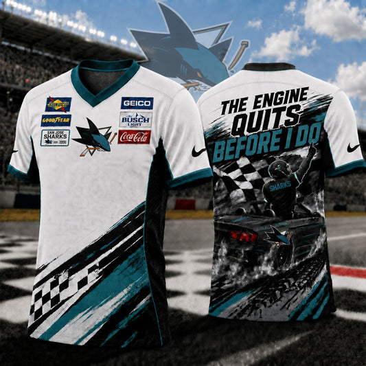 Premium NHL X SJS Speedway NASCAR Fan Jersey Shirt NDT NTN 180526