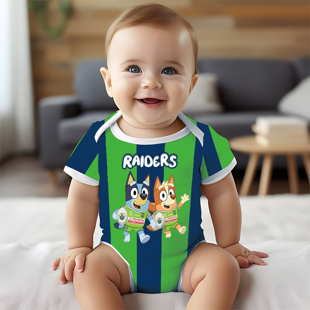 Premium NRL X CR Bluey & Bingo  Baby Romper Custom Name For Kids V4 NDT LVH 230326