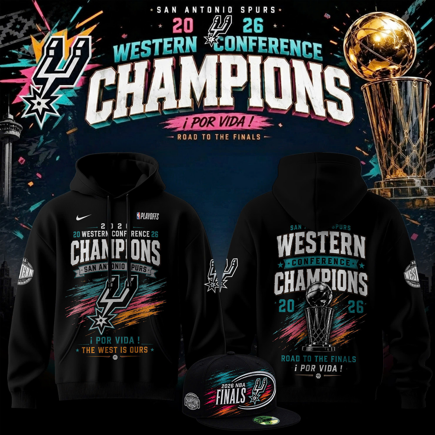 SAS 2026 Western Conference Champions 3D Shirt V1 0206 DatND DVT