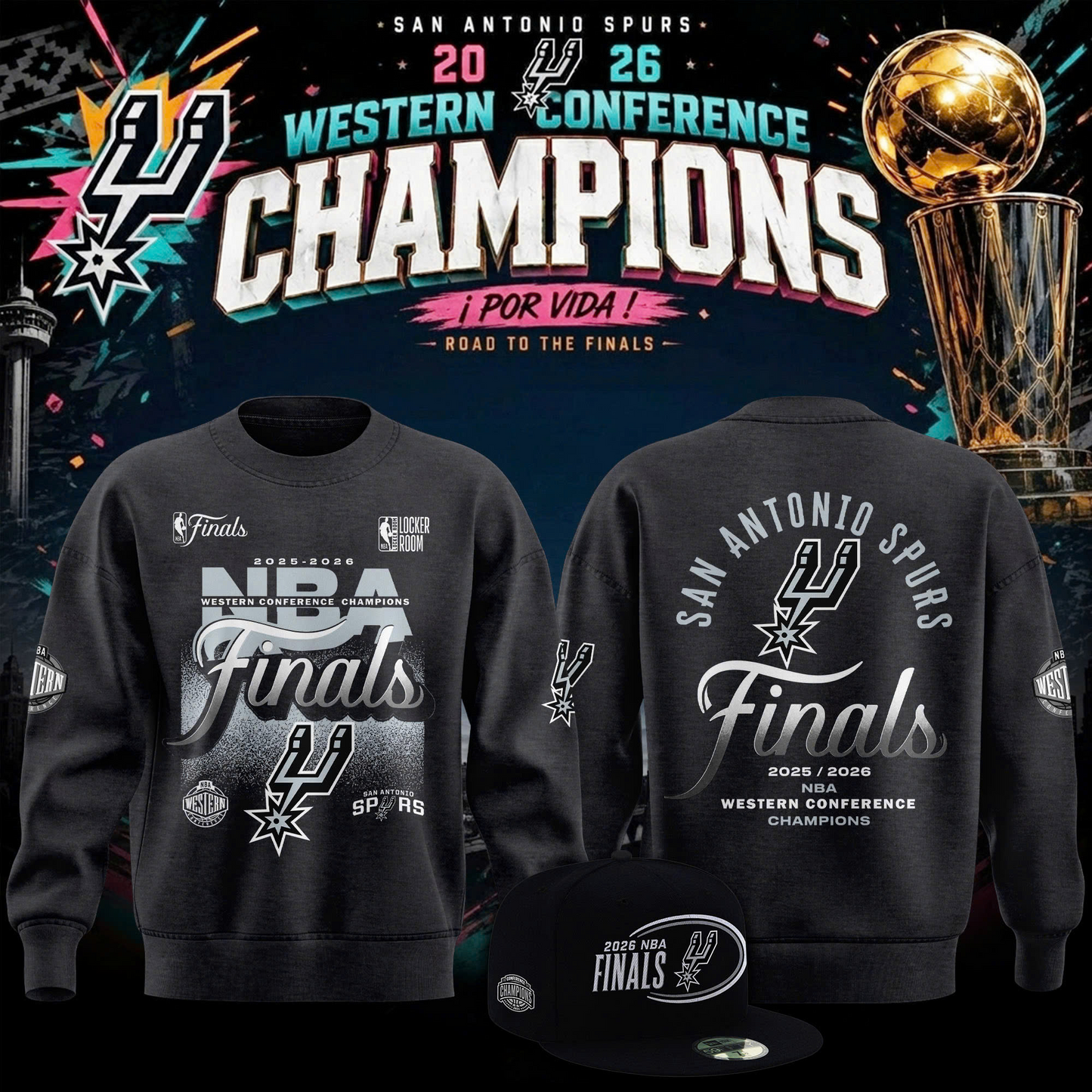 SAS 2026 Western Conference Champions 3D Shirt V3 0206 DatND DVT