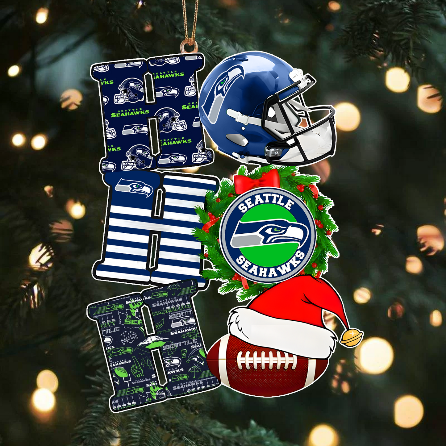 SEA x NFL Christmas Ho Ho Ho Ornament 0101 DatND ThuongNH