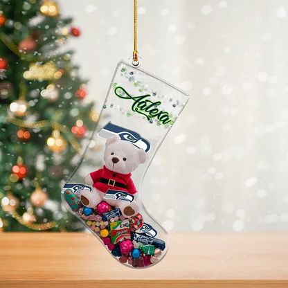 SEA x NFL Christmas Personalized Acrylic Ornament DatND DVT