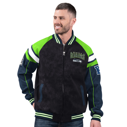 SEA x NFL Officially Licensed Faux Suede Jacket DATND TANTD