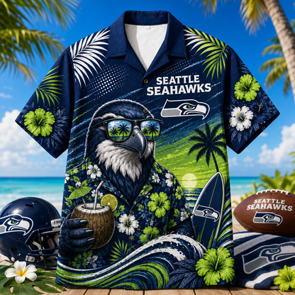 SEA x NFL Premium Beach Vibes Hawaiian Shirt