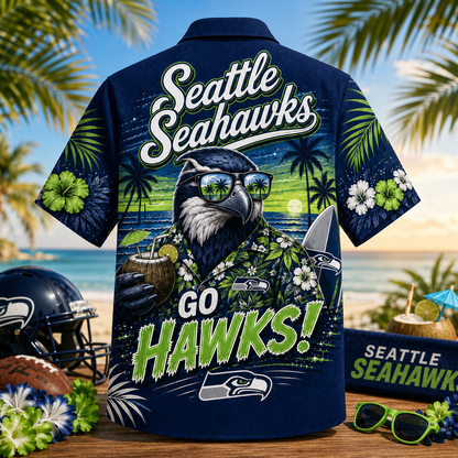 SEA x NFL Premium Beach Vibes Hawaiian Shirt
