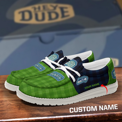 SEA x NFL Premium Hey Dude Shoes DATND TANTD