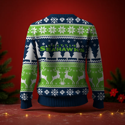 SEA x NFL Premium Ugly Christmas Sweater DatND DVT