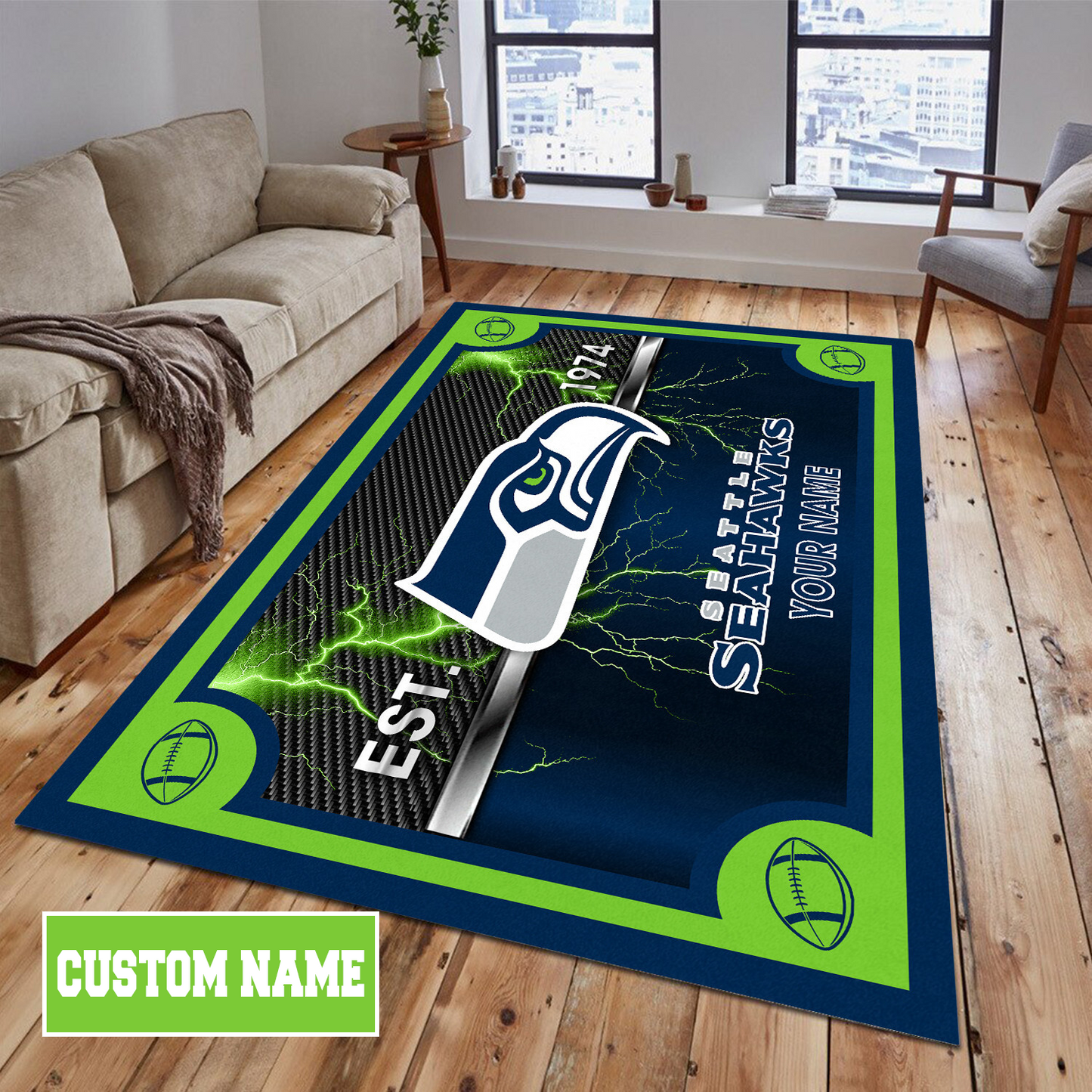 SEA x NFL Rug DATND TANTD