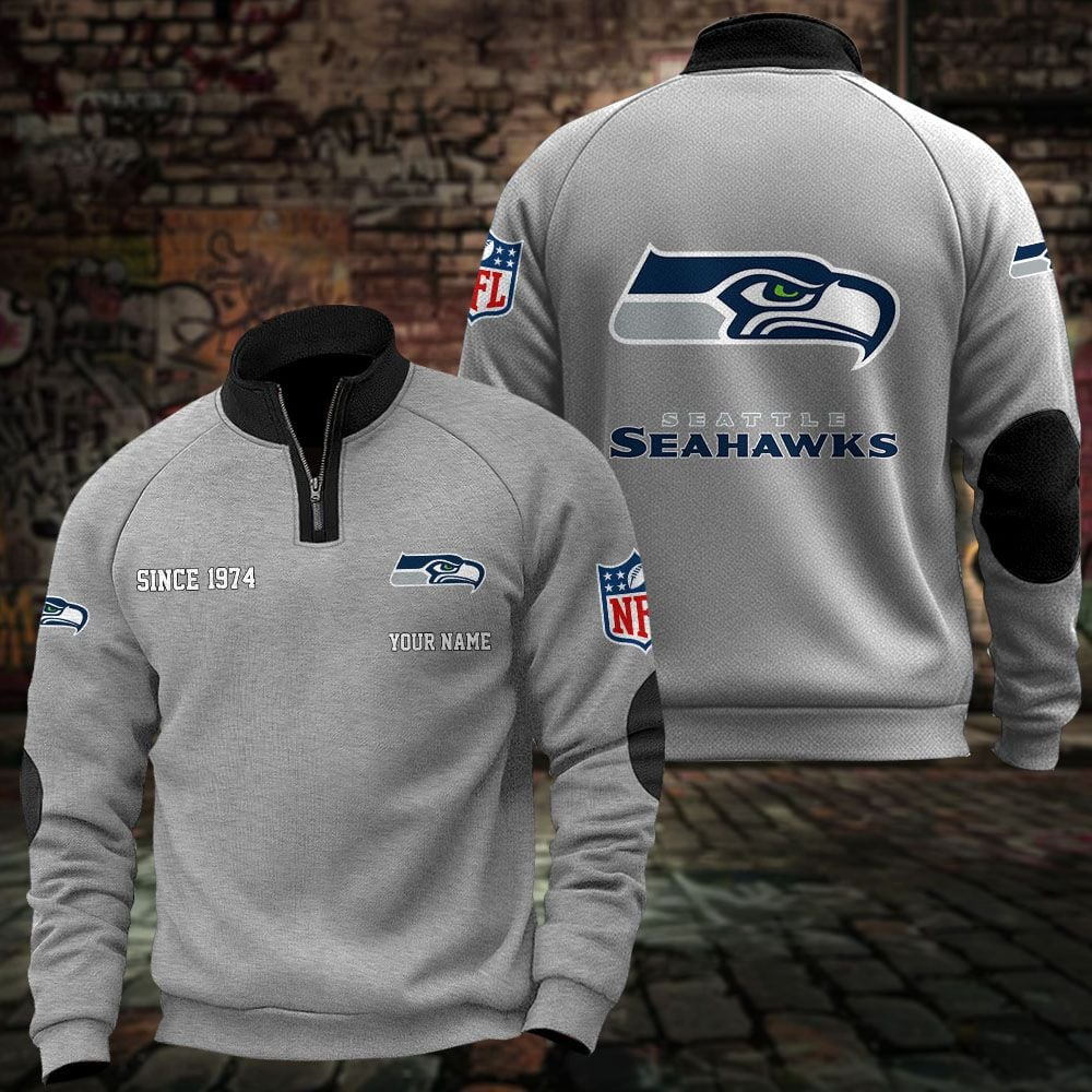 SEA x NFL Sweatshirts Quarter Collared Sweatshirt Pullover DatND DVT