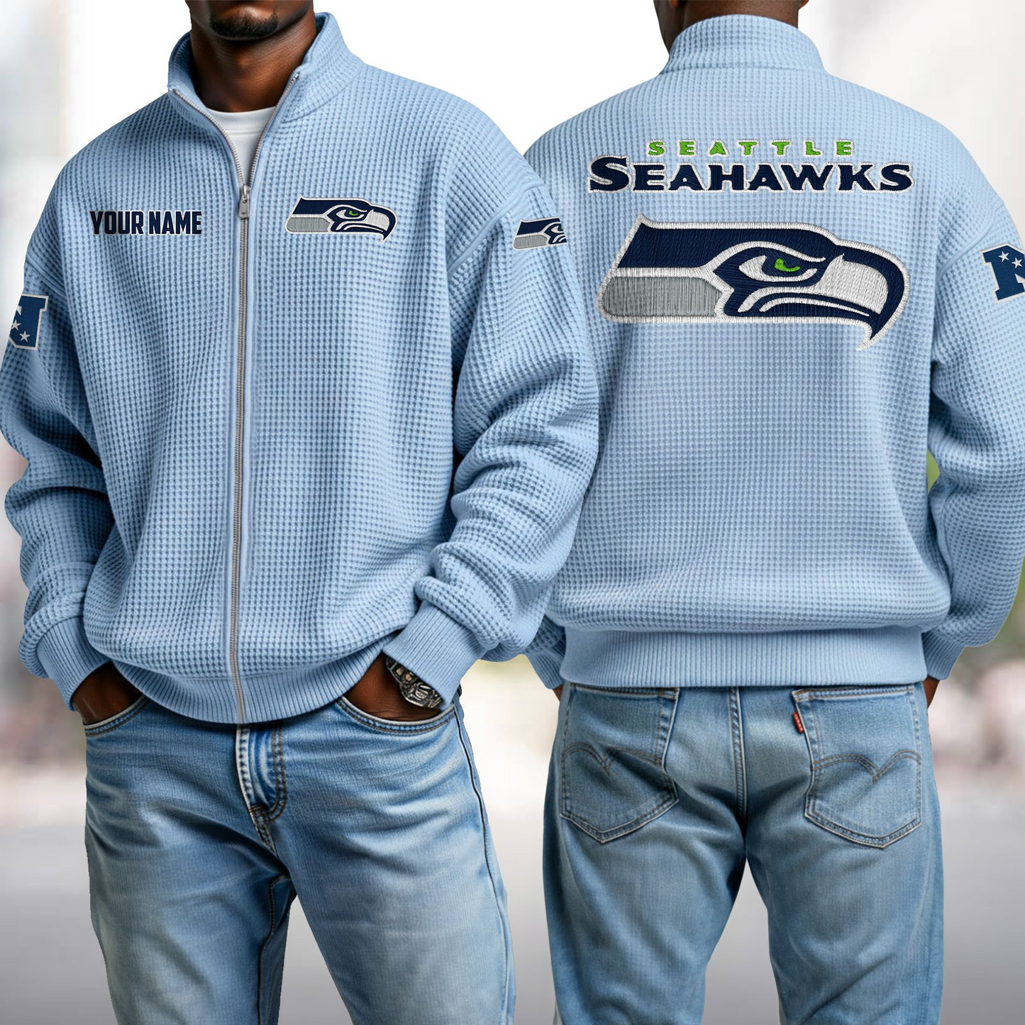SEA x NFL Waffle Zip-Up Sweatshirt DatND DVT