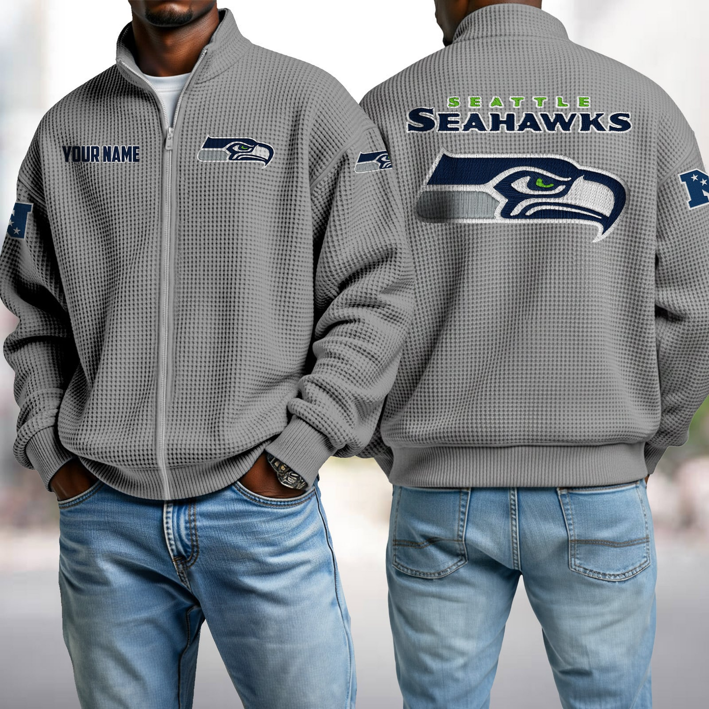 SEA x NFL Waffle Zip-Up Sweatshirt DatND DVT