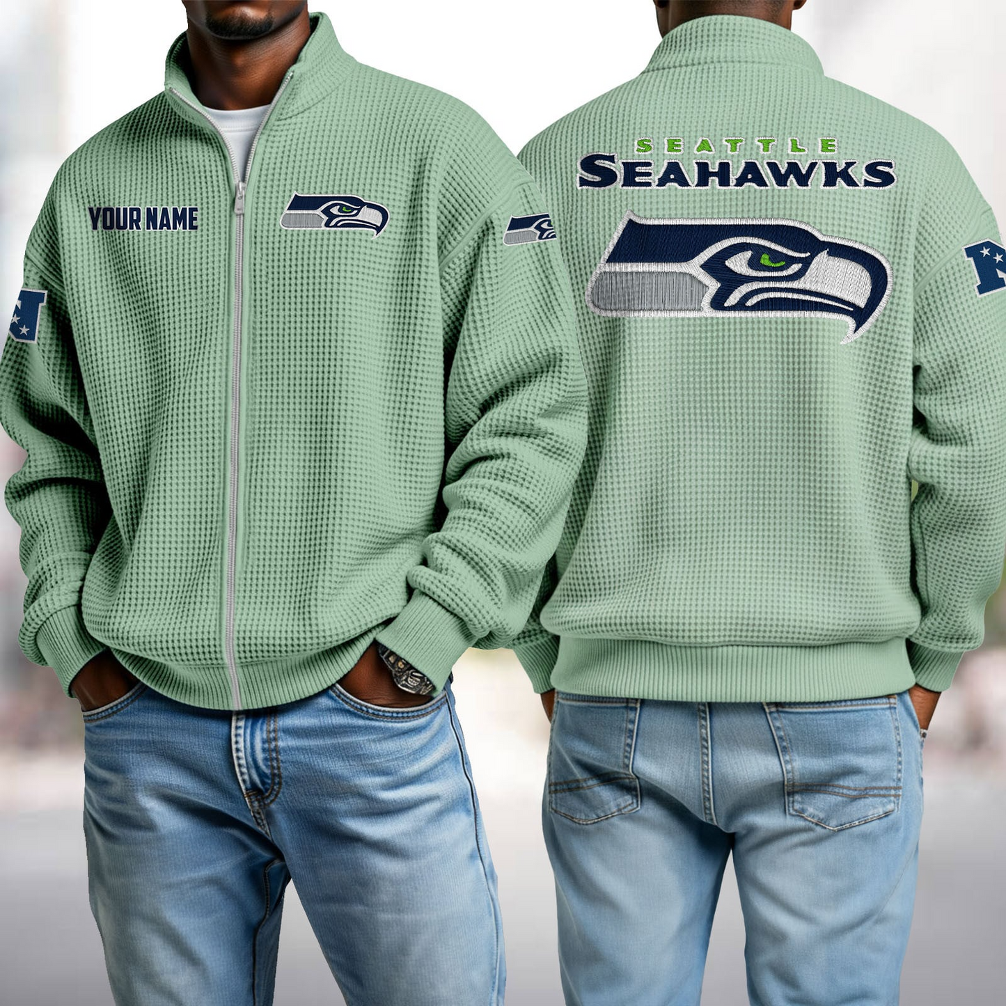 SEA x NFL Waffle Zip-Up Sweatshirt DatND DVT