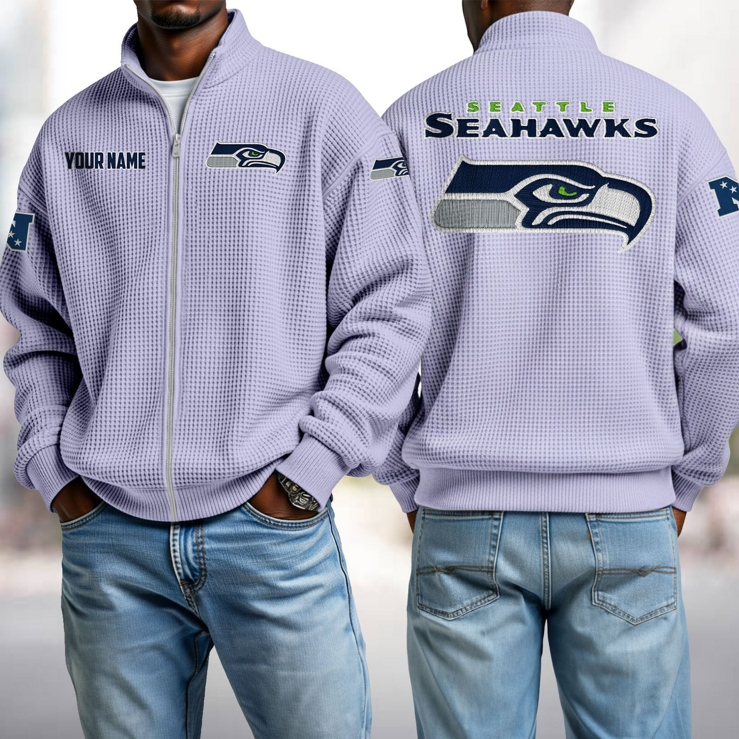 SEA x NFL Waffle Zip-Up Sweatshirt DatND DVT