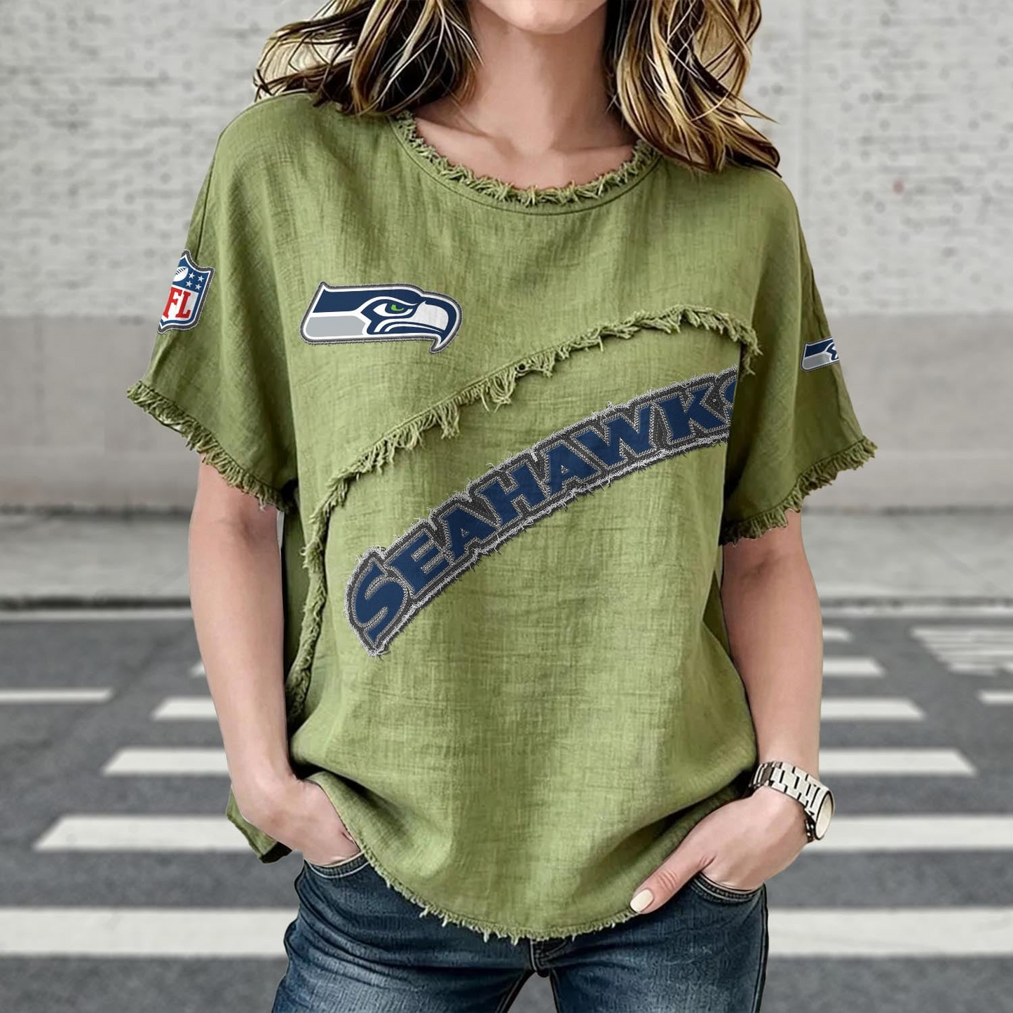 SEA x NFL Womenƒ??s Vintage O-Neck 2905 DatND DVT