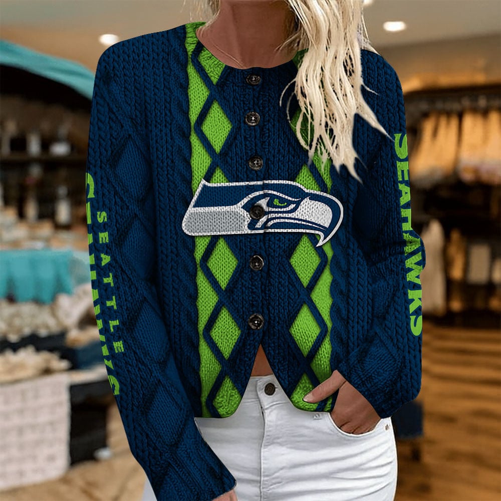 SEA x NFL Women's Cardigan Sweater DatND DVT