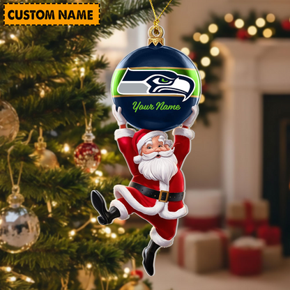 SEA x Personalized NFL Acrylic Ornament Christmas DATND TANTD