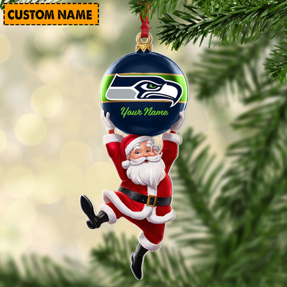 SEA x Personalized NFL Acrylic Ornament Christmas DATND TANTD