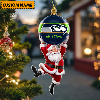 SEA x Personalized NFL Acrylic Ornament Christmas DATND TANTD