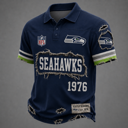 SEA x NFL LUXURY V-Neck T-Shirt 3005 DatND DVT
